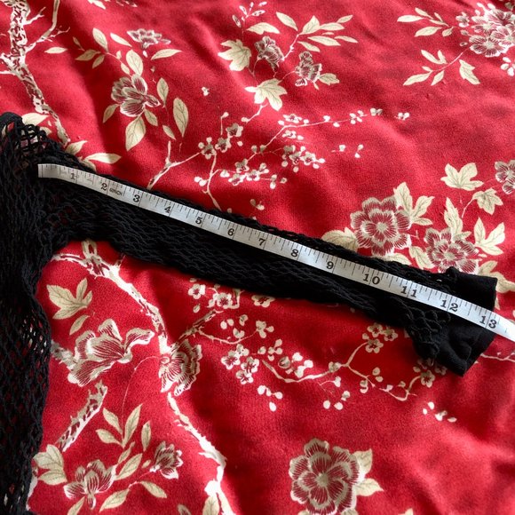 NWOT Black Sheer Mesh Crop Top & Bikini Set with Sexy Zipper Detail - One Size - Picture 12 of 15